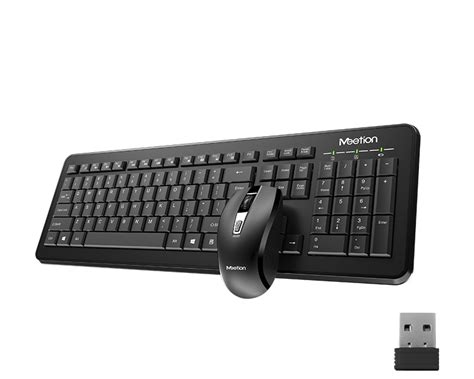 Combo Teclado Mouse Wireless Meetion Mt C Black Nanotech Market