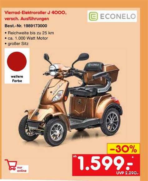 Econelo Vierrad Elektroroller J Angebot Bei Netto Marken Discount