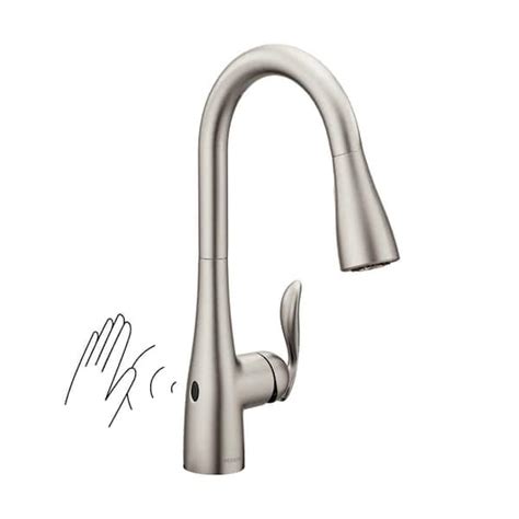 Moen Arbor Touchless Single Handle Pull Down Sprayer Kitchen Faucet With Motionsense Wave In