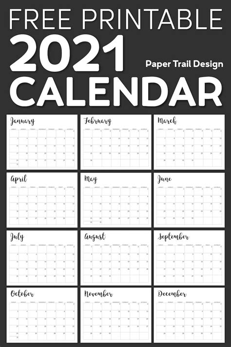 Free Printable Calendar 2021 Calendar Template 2024