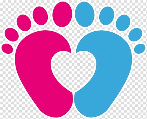 Pink And Blue Footprints Footprint Infant Baby Footprints