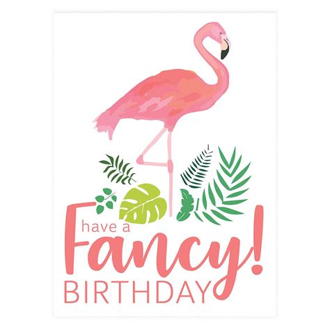 Flamingo Birthday Card Printable - Printable Word Searches