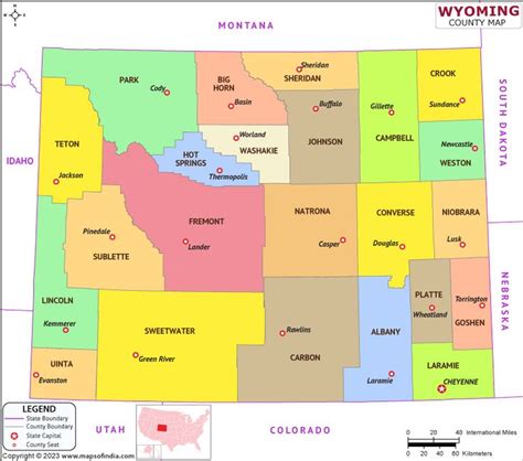 Wyoming Map | Map of Wyoming (WY) State With County | Wyoming map, Wyoming, Laramie wyoming