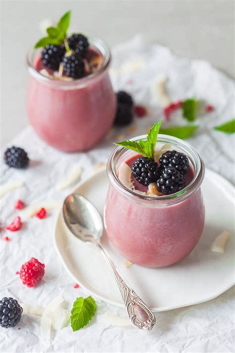 Blackberry Coconut Vegan Panna Cotta Recipe Quick And Easy Dessert