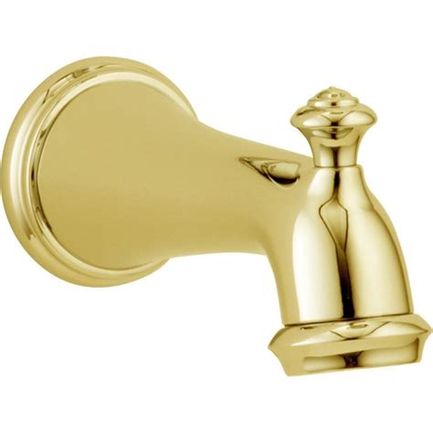 Delta Victorian Pull Up Diverter Tub Spout In Polished Brass The Home Depot Canada