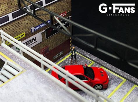 G Fans 1 64 Garage Diorama With LED JDM Theme Gfans Hobbies Toys