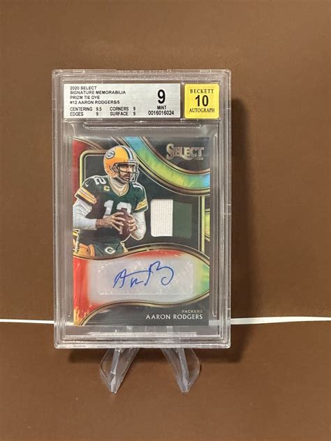 Panini Select Aaron Rodgers Signature Memorabilia Tie Dye Bgs