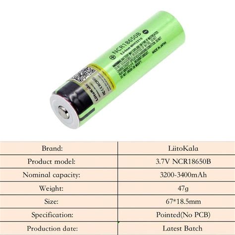 Original Liitokala Ncr B V Mah Akku Lithium Kaufen