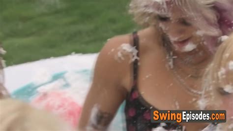 Softcore Threesome With A Sex Group Of Naughty Blonde Babes