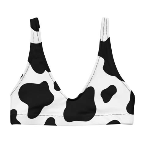 Reversible Cow Print Bikini Top Etsy