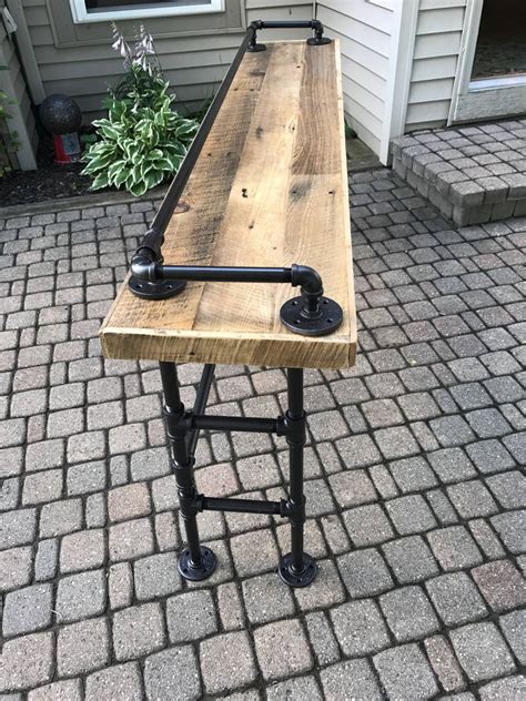 Reclaimed Barn Wood Rustic Sofa Bar Table 8 Foot Etsy