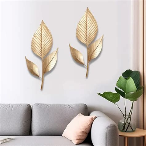 Leaf Shaped Mirror Set Rustic Wall Decor To Brighten Any Room Ashley