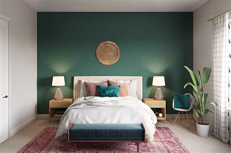 Bohemian Glam Room Design By Havenly Interior Designer Randi Green Bedroom Walls Green