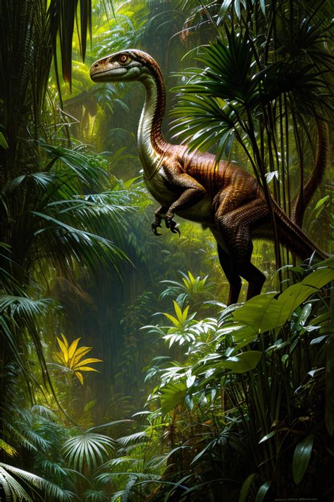 Velociraptor In The Jungle By Jacek Jacenty Playground