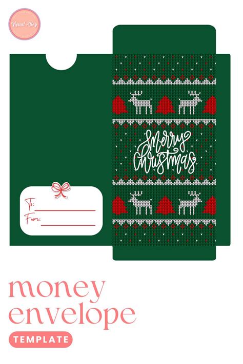 Christmas Holiday Money Envelope Canva Template Patterns Printable