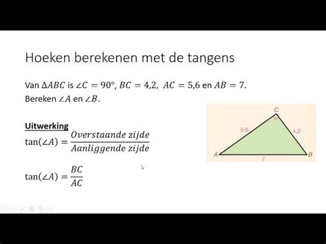 Hoek Berekenen Met Tangens Een Handige Gids