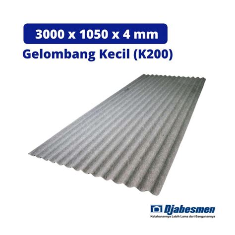 Jual Asbes Djabesmen Gelombang Kecil K X X Mm Lembar