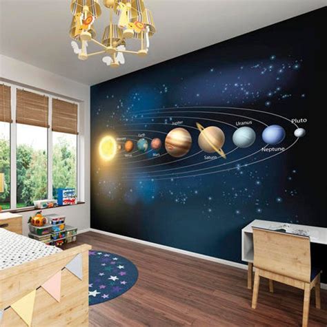 Solar System Universe Planets Wallpaper Mural Outer Space | Etsy ...