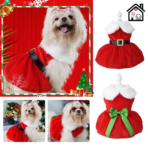 Christmas Dog Dresses For Small Dogs Clothes / Christmas Cosplay Cat ...