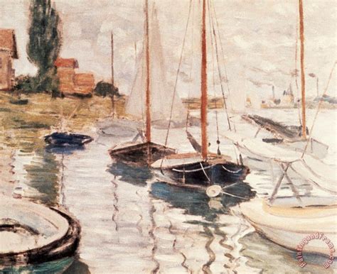 Sailboats On The Seine Painting By Claude Monet Monet Paintings