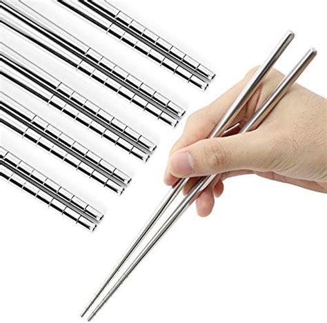 Amazon Stainless Steel Chopsticks Pairs Reusable Multicolor