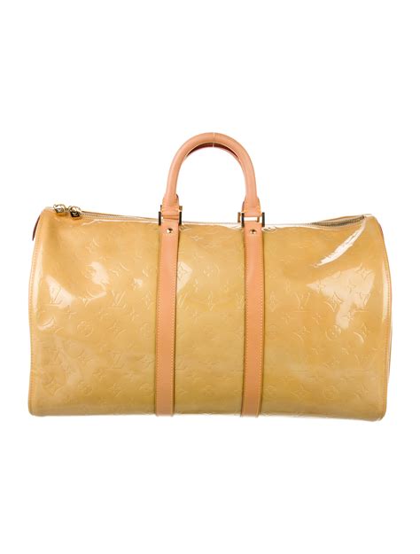 Louis Vuitton Monogram Vernis Keepall 45 Yellow Luggage And Travel