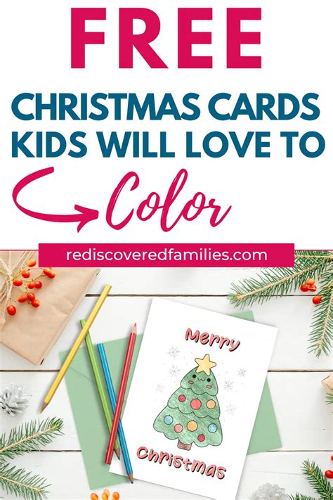 Free Printable Christmas Cards For Kids To Color | Rediscovered Families