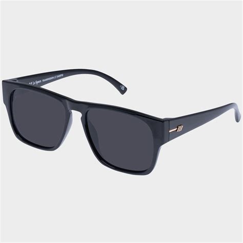 Transmission Black Uni Sex D Frame Sunglasses Le Specs