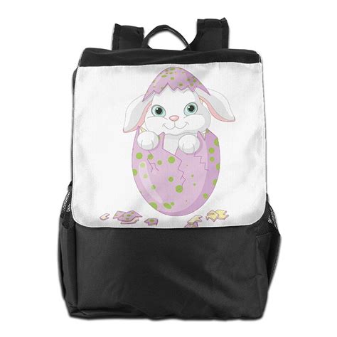 Easter Day Bunny And Egg Daypack Travel Backpack For Men Women Boy Girl