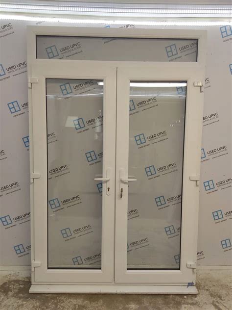 Used White Upvc French Doors And Toplight Mm X Mm Ea Used