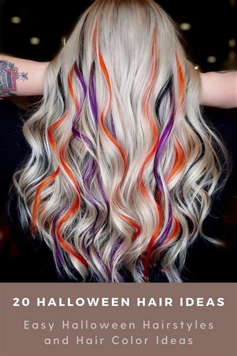 20 Easy Halloween Hairstyles And Hair Color Ideas For A Spooky Season Halloween Hair Dye