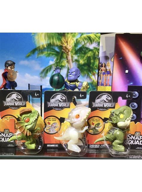 MATTEL JURASSIC WORLD SNAP SQUAD WAVE 2 DILOPHOSAURUS TYRANNOSAURUS