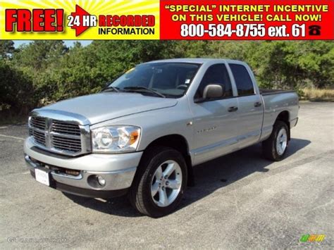 2007 Bright Silver Metallic Dodge Ram 1500 Slt Quad Cab 4x4 29832142 Car Color