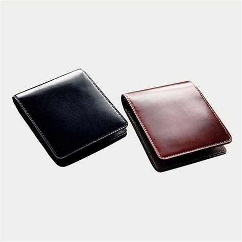 Red Shell Cordovan Leather Wallet - Hanleather