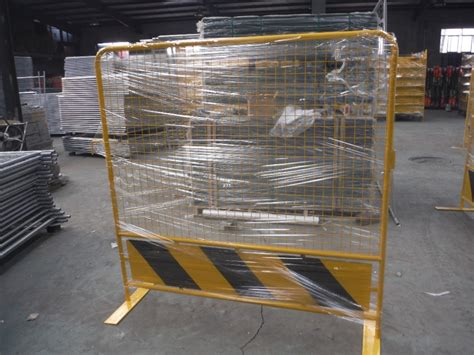 Yellow Pedestrian Outdoor Metal Barricade Sg Traffic