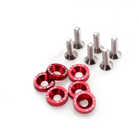 Kit De Arruela Billet Universal Parafuso M Epman Vermelho