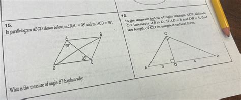 Solved M DAC 98 And M ACD 36 In The Diagram Below Of Right