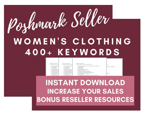 Poshmark Seller Printable Womens Clothing Keywords List Etsy Canada