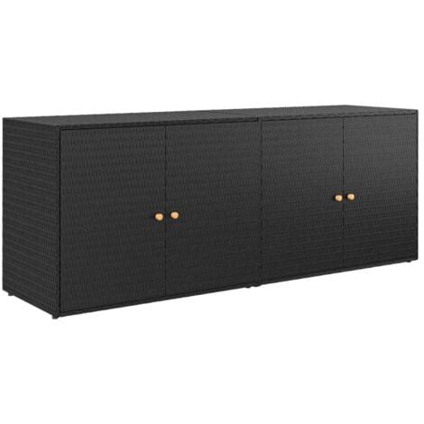 Vidaxl Armoire De Rangement Jardin Noir X X Cm R Sine Tress E