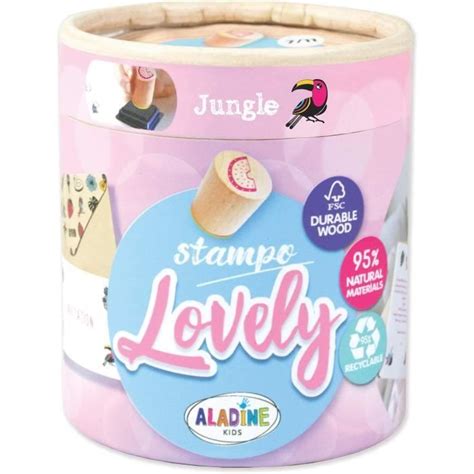 Aladine Tampons Enfants Stampo Lovely Coffret Tampons Support