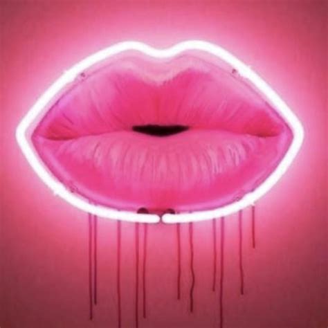 Pink Aesthetics Neon Lips Neon Neon Photoshoot