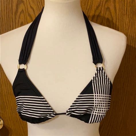 Radio Fiji Black And White Bikini Size Small Gem