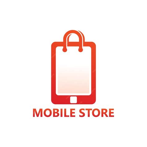 Premium Vector | Mobile store logo template design