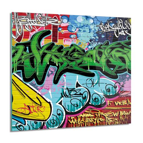 ArtprintCave Napis graffiti obraz na szkle na ścianę 60x60 cm