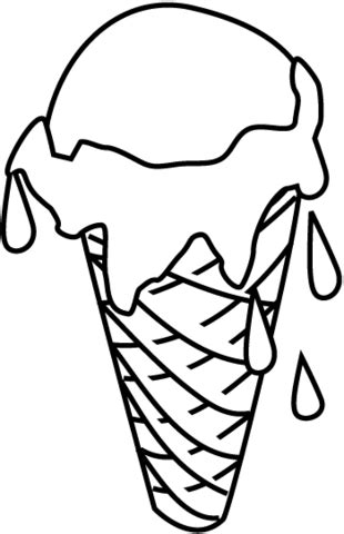 Dibujo De Helado Derretido Para Colorear Dibujos Para Colorear