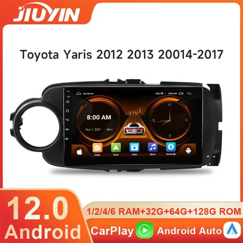 JIUYIN AI Voice 2 Din Android Auto Radio For Toyota Yaris 2012 2013