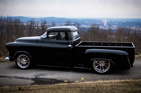 1955 CHEVROLET CUSTOM STEPSIDE BAGGED TRUCK for sale: photos, technical specifications, description