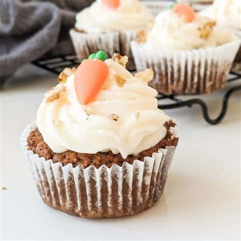 Vegan Carrot Cake Cupcakes Cream Cheese Frosting By The Forkful