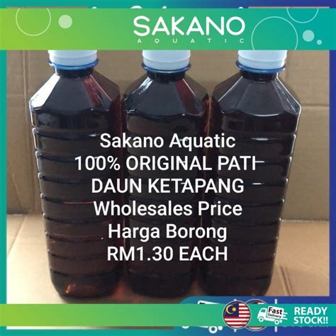 100 ORI SUPER PEKAT PATI AIR DAUN KETAPANG Kaw2 BLACK WATER 500ML