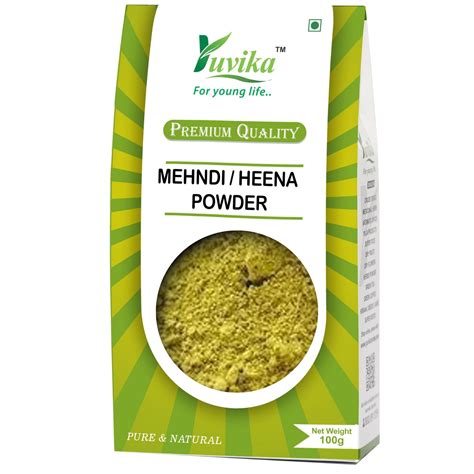 Mehndi Powder Henna Powder 100g Yuvika